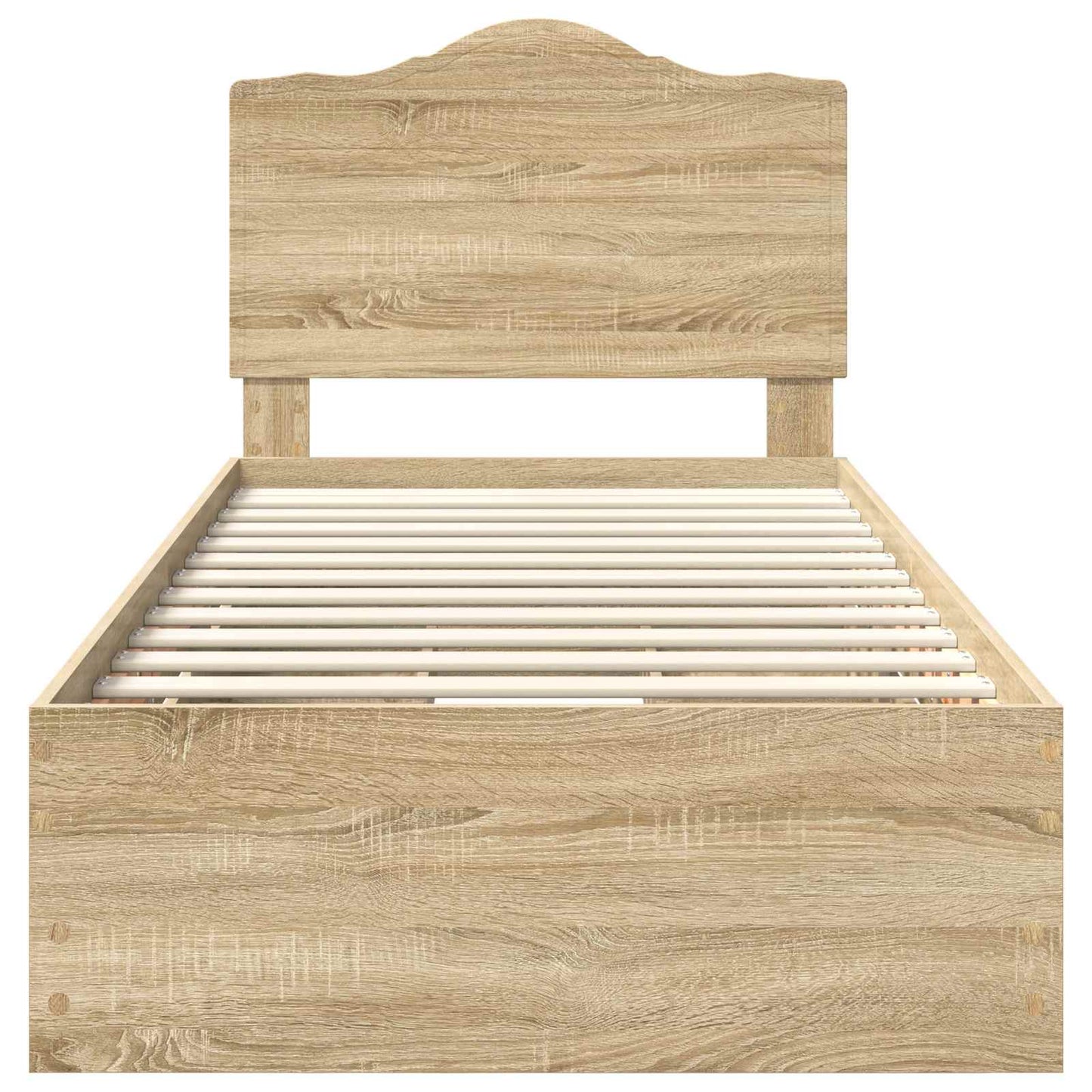 Bed Frame with Drawer Sonoma Oak 75 x 190 cm Engineer Wood