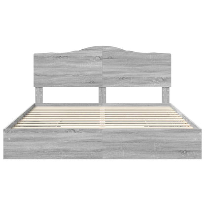 Storage Bed Grey Sonoma 180 x 200 cm Engineered Wood