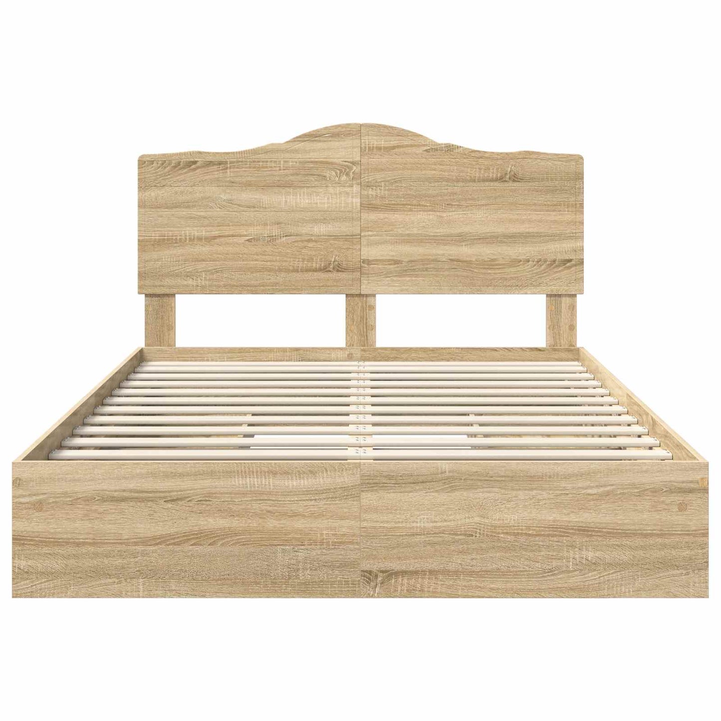 Storage Bed with Drawer Sonoma Oak 140 x 190 cm Engineered Wood