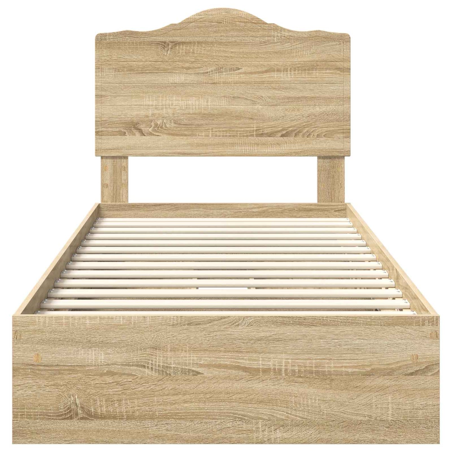 Storage Bed with Drawer Sonoma Oak 100 x 200 cm Engineered Wood