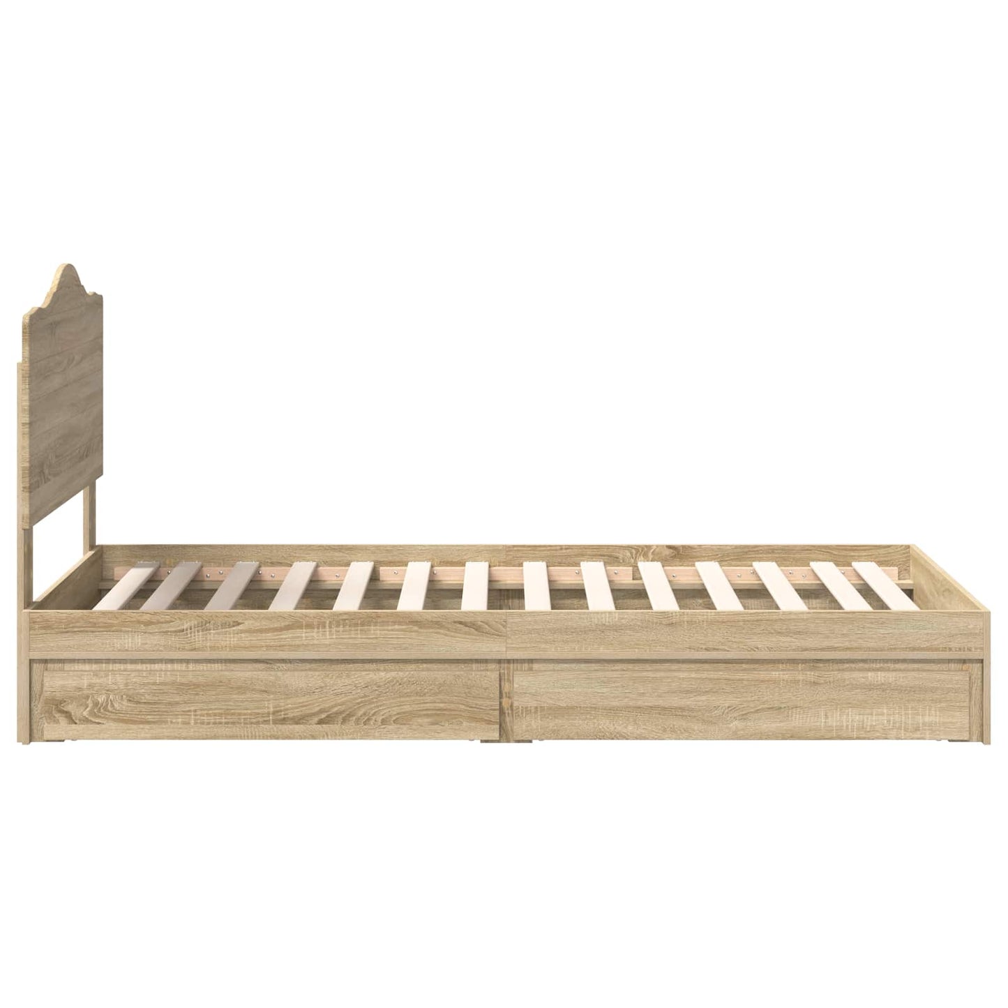 Storage Bed with Drawer Sonoma Oak 90 x 190 cm Engineered Wood