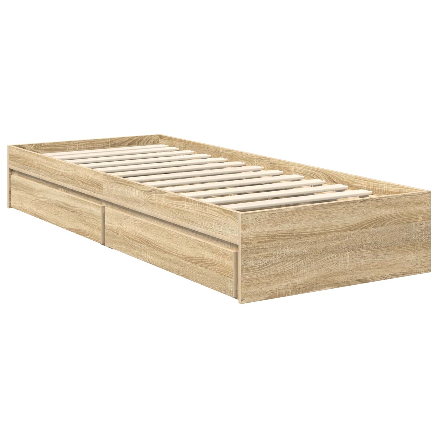 Storage Bed with Drawer Sonoma Oak 70 x 190 cm Engineered Wood