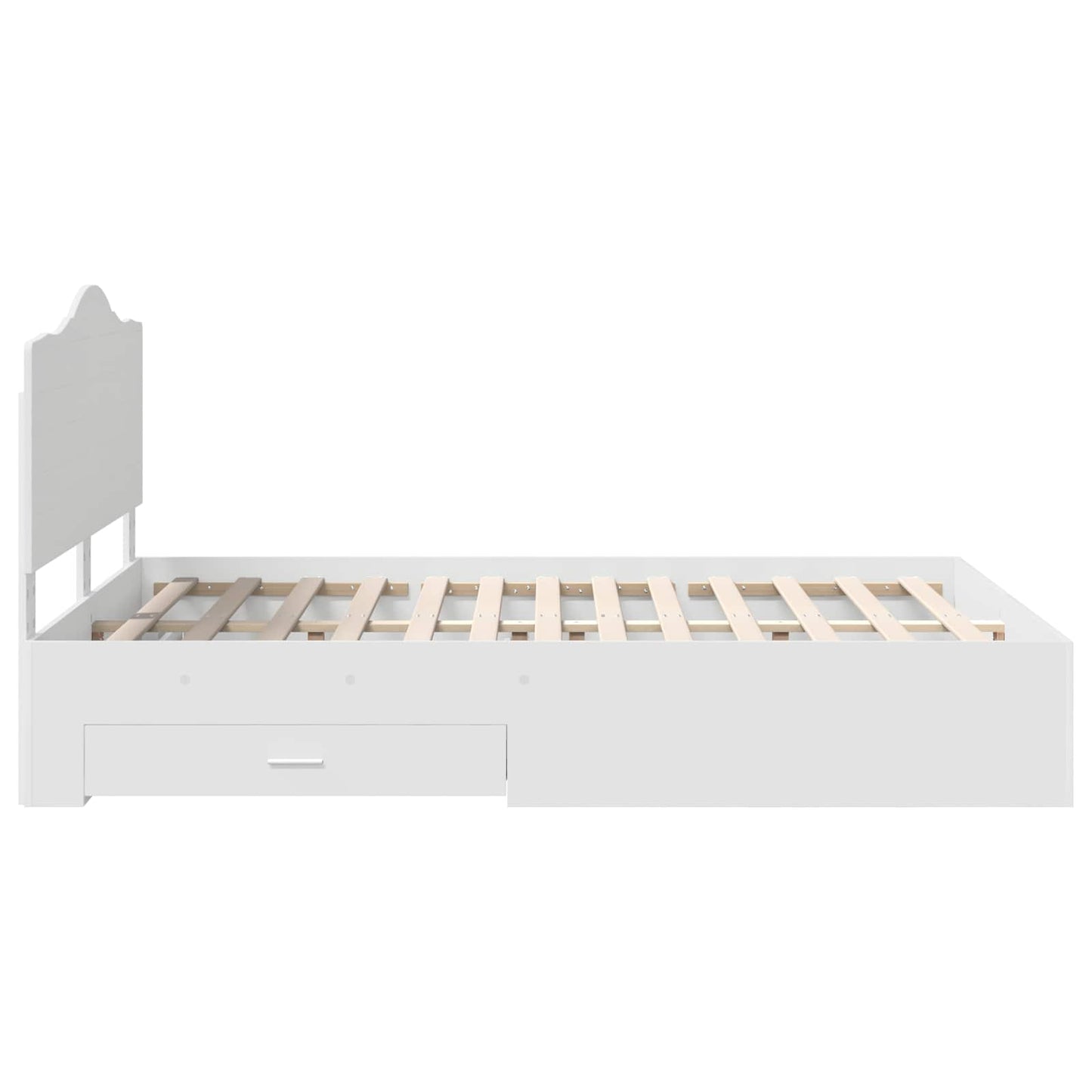 Bed Frame with Headboard White 140 x 200 cm Engineered Wood