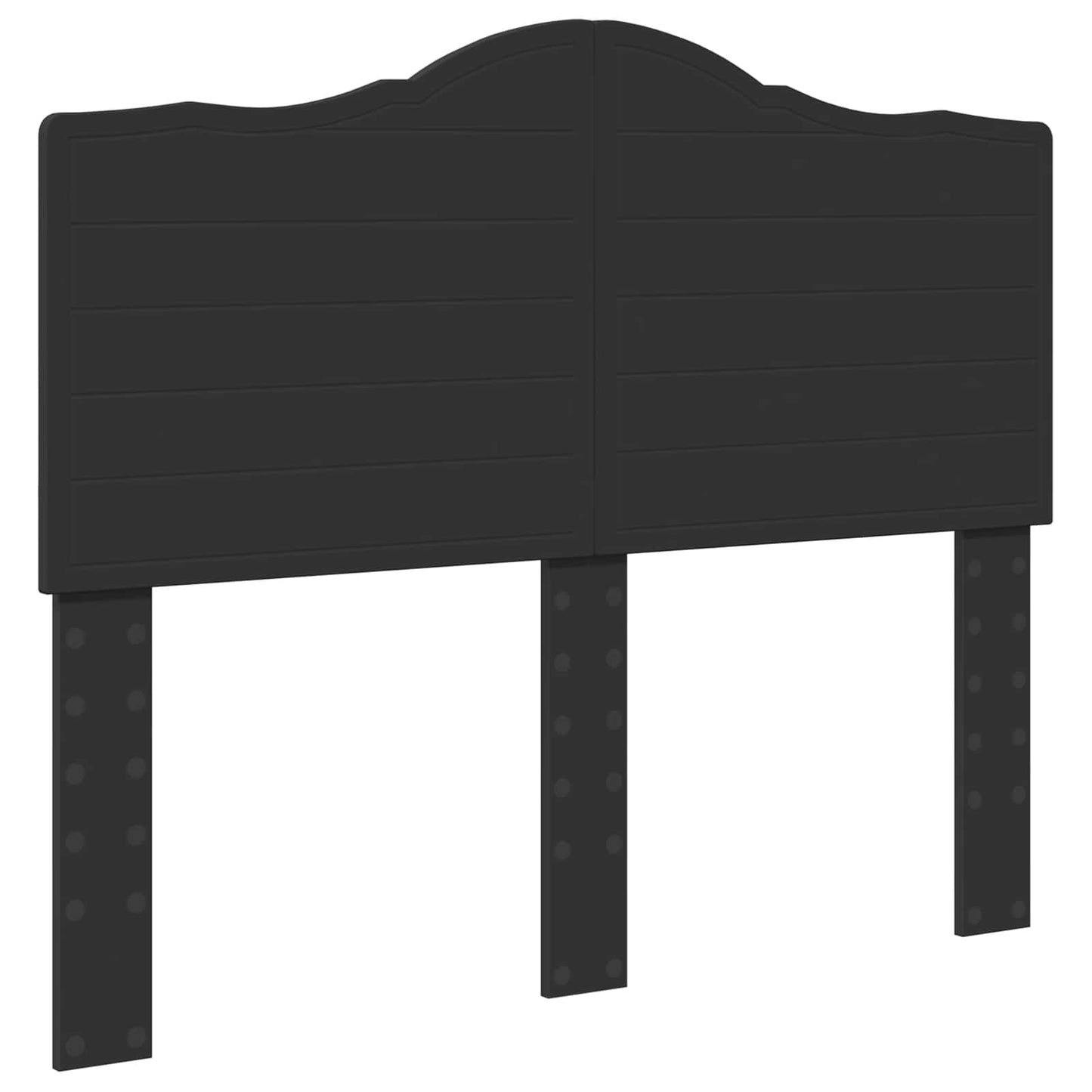 Bed Frame with Headboard Black 135 x 190 cm Engineered Wood