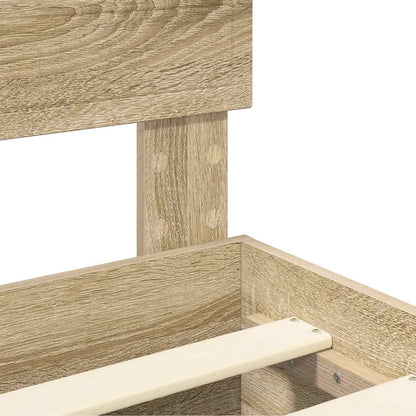 Bed Frame with Drawer Sonoma Oak 120 x 200 cm Engineered Wood