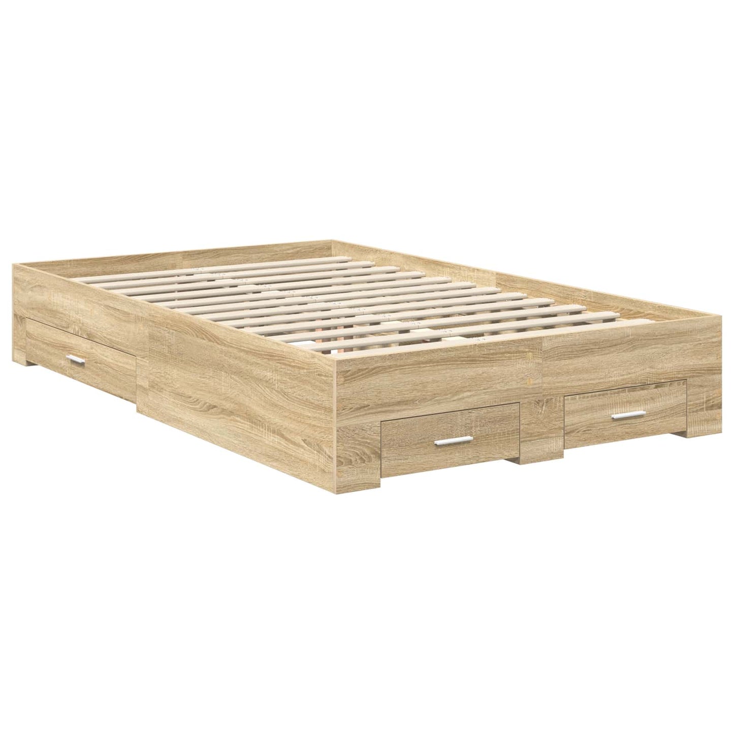 Bed Frame with Drawer Sonoma Oak 120 x 200 cm Engineered Wood