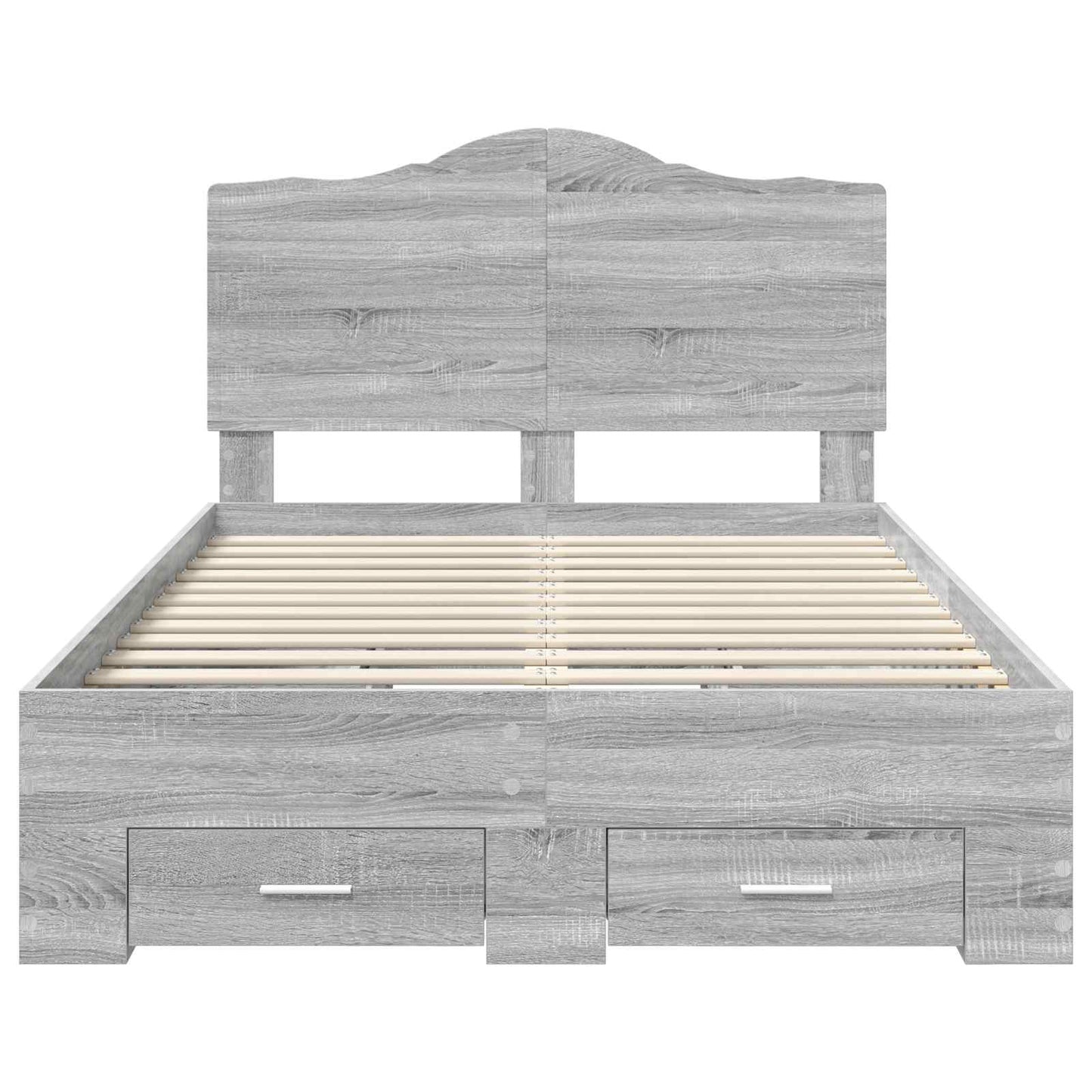 Bed Frame with Drawer Grey Sonoma 120 x 200 cm Engineered Wood