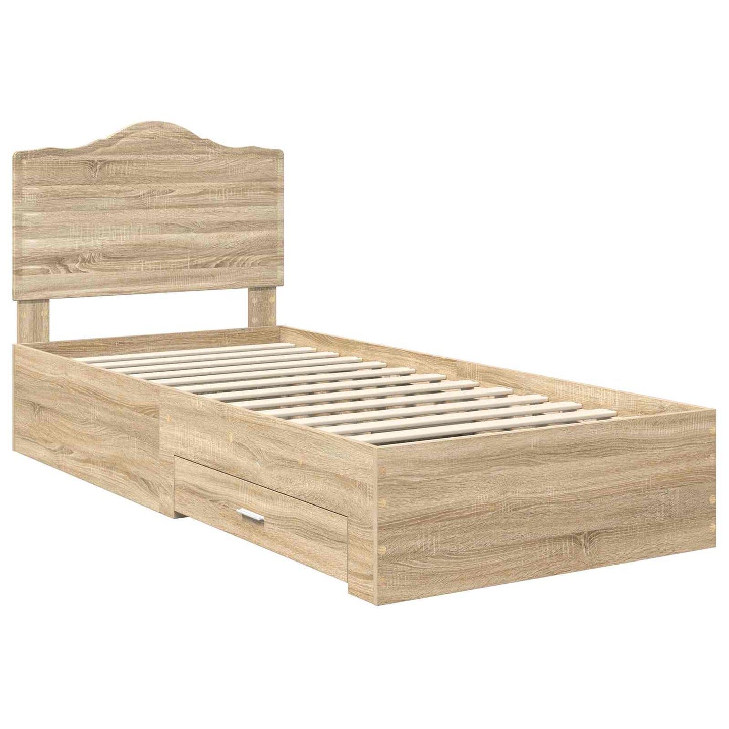 Bed Frame with Drawer Sonoma Oak 90 x 200 cm Engineered Wood