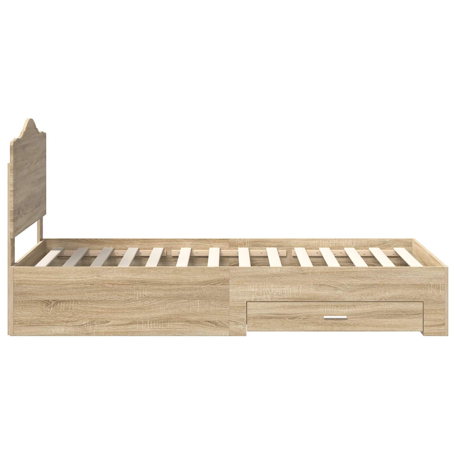 Bed Frame with Drawer Sonoma Oak 90 x 200 cm Engineered Wood