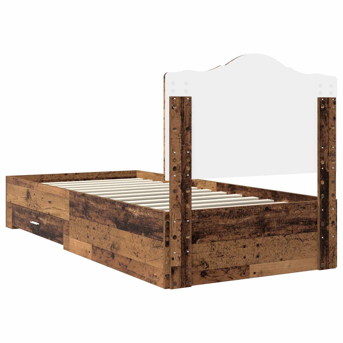 Bed Frame with Headboard Old Wood 90 x 190 cm Engineered Wood