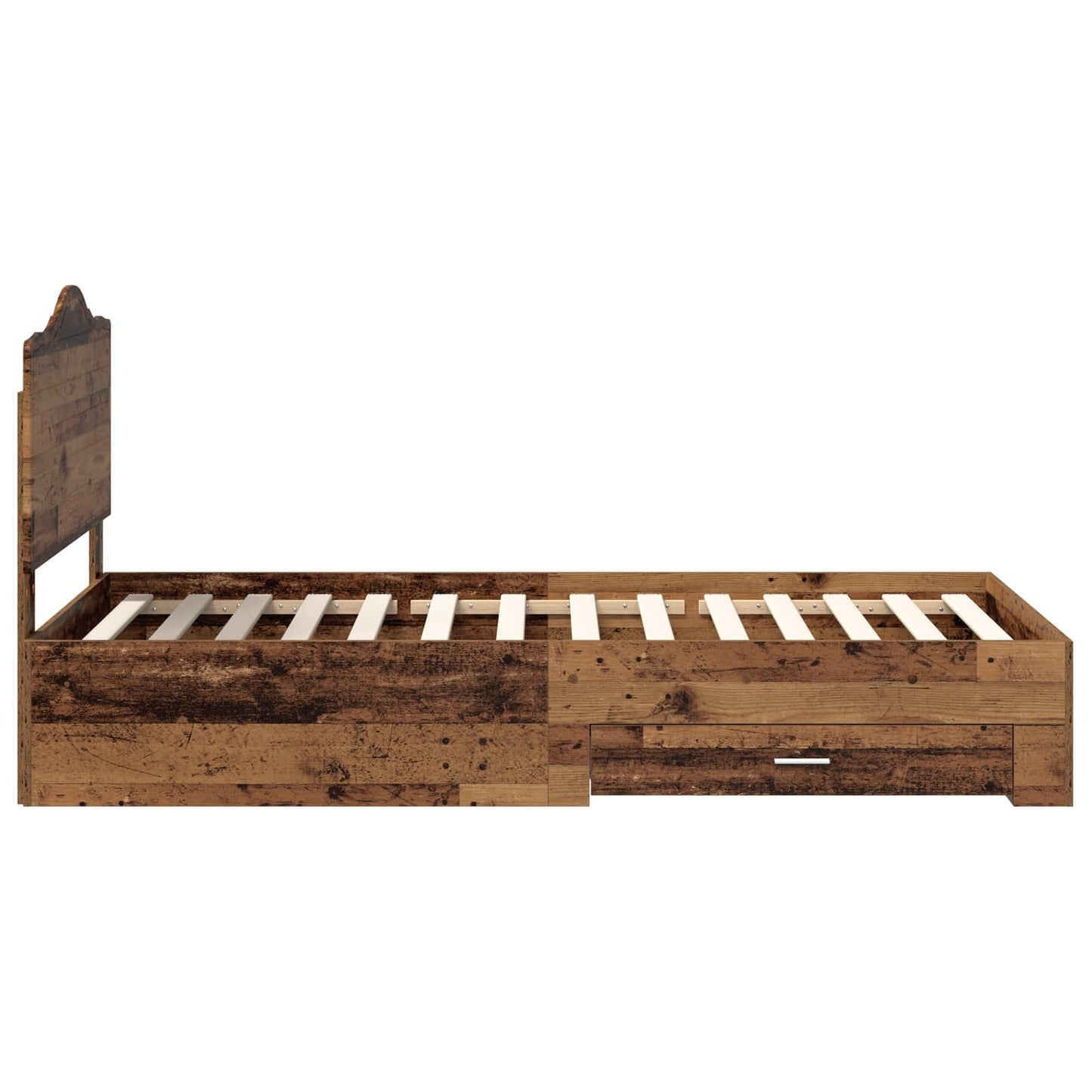 Bed Frame with Headboard Old Wood 90 x 190 cm Engineered Wood