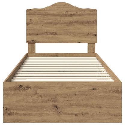Bed Frame with Drawer Artisan Oak 90 x 190 cm Engineered Wood