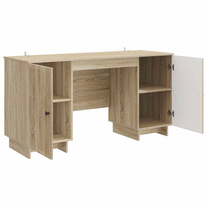 Desk Sonoma Oak Engineered Wood 142.5 x 50 x 75 cm