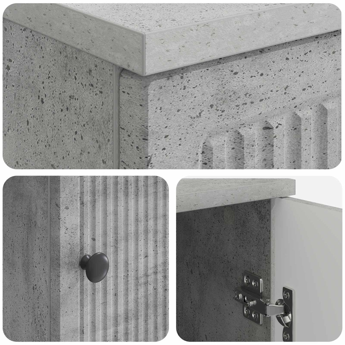 Desk Concrete Grey Engineered Wood 142.5 x 50 x 75 cm