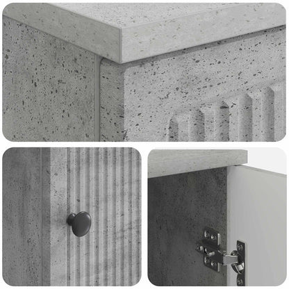 Desk Concrete Grey Engineered Wood 142.5 x 50 x 75 cm