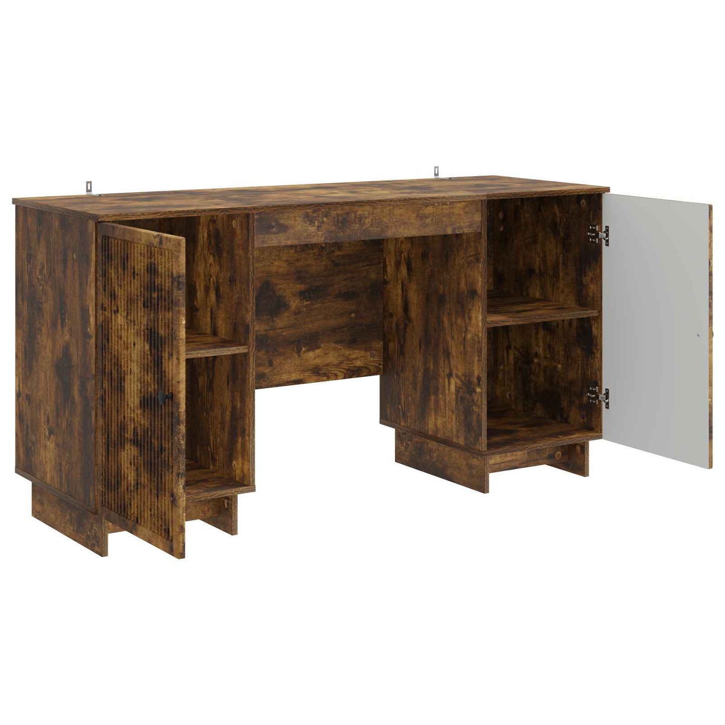 Desk Smoked Oak Engineered Wood 142.5 x 50 x 75 cm
