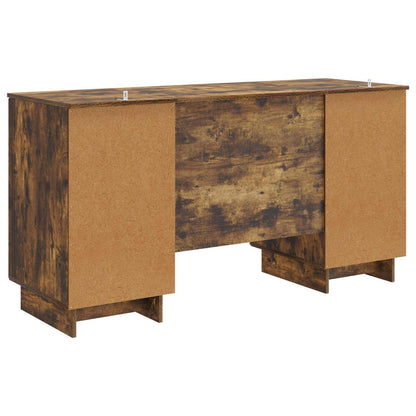 Desk Smoked Oak Engineered Wood 142.5 x 50 x 75 cm