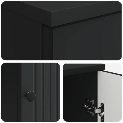 Desk Black 142.5 x 50 x 75 cm Engineered Wood
