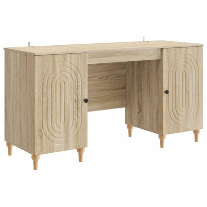 Desk with Shelf Sonoma 142.5 x 50 x 75 cm Engineered Wood