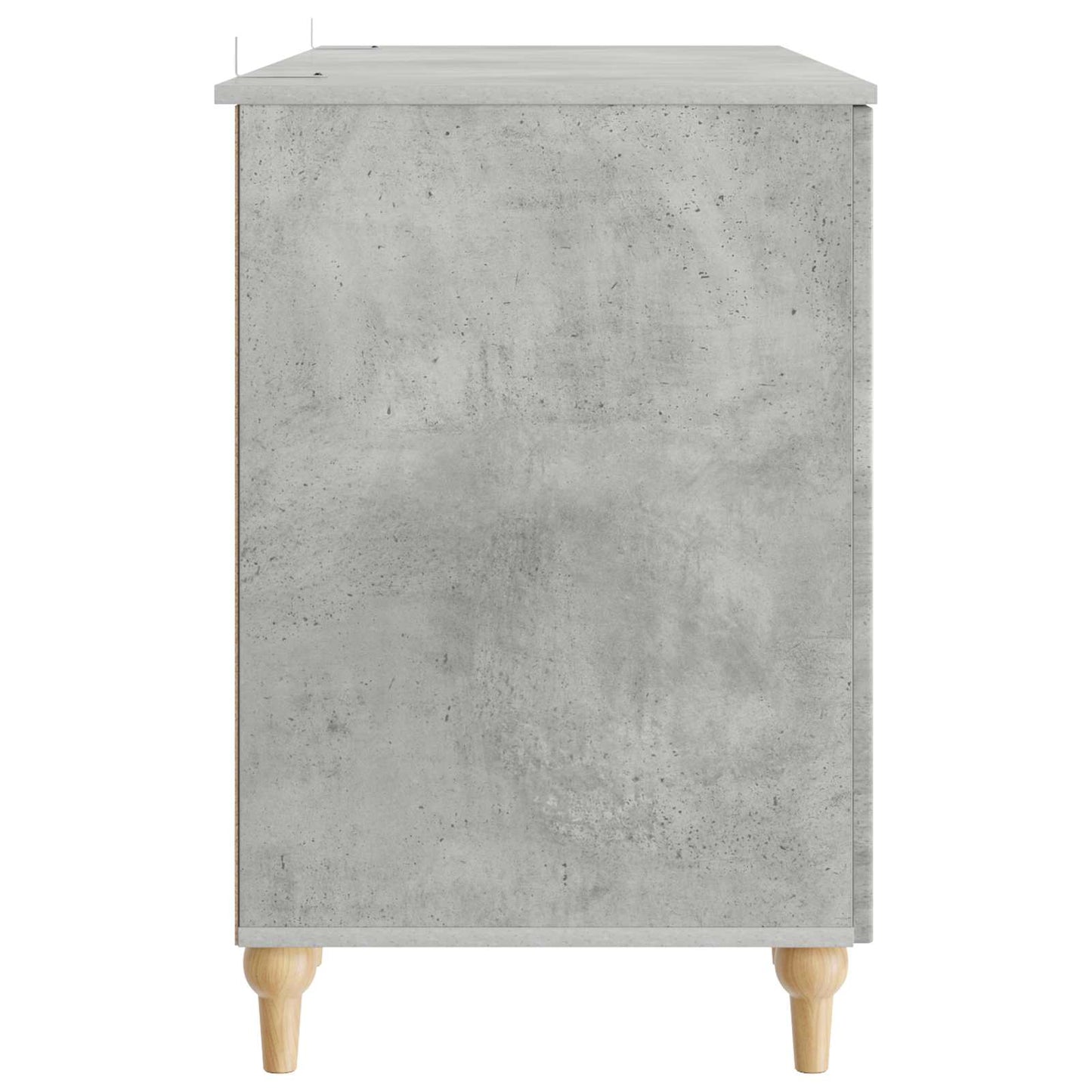 Desk with Door Concrete Grey 142.5 x 50 x 75 cm Engineered Wood