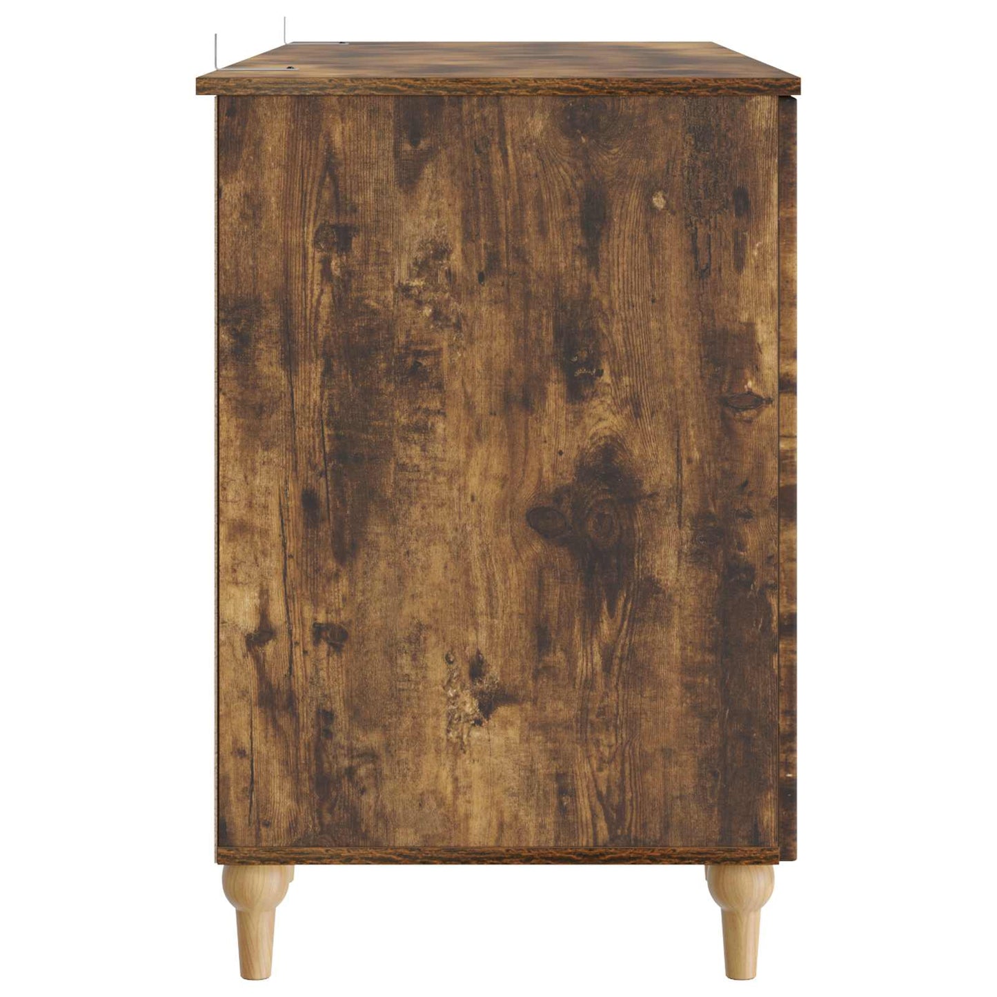 Desk with Shelf Smoked Oak 142.5 x 50 x 75 cm Engineered Wood