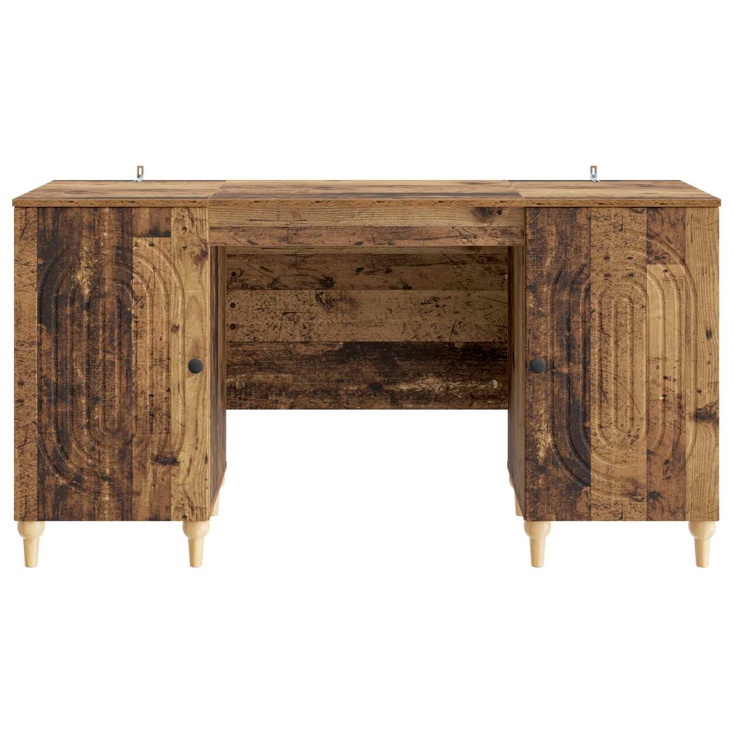 Desk with Shelf Old Wood 142.5 x 50 x 75 cm Engineered Wood