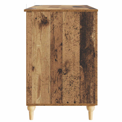 Desk with Shelf Old Wood 142.5 x 50 x 75 cm Engineered Wood