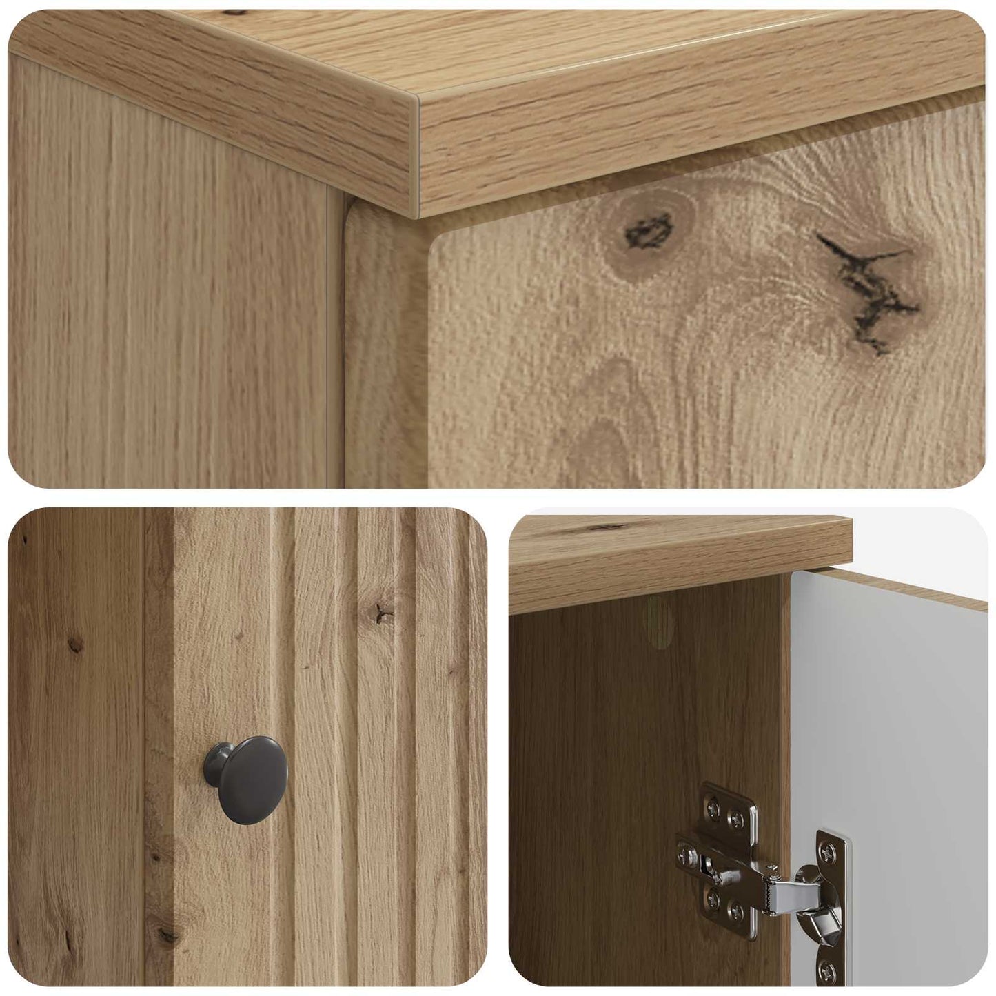 Desk Artisan Oak 142.5 x 50 x 75 cm Engineered Wood