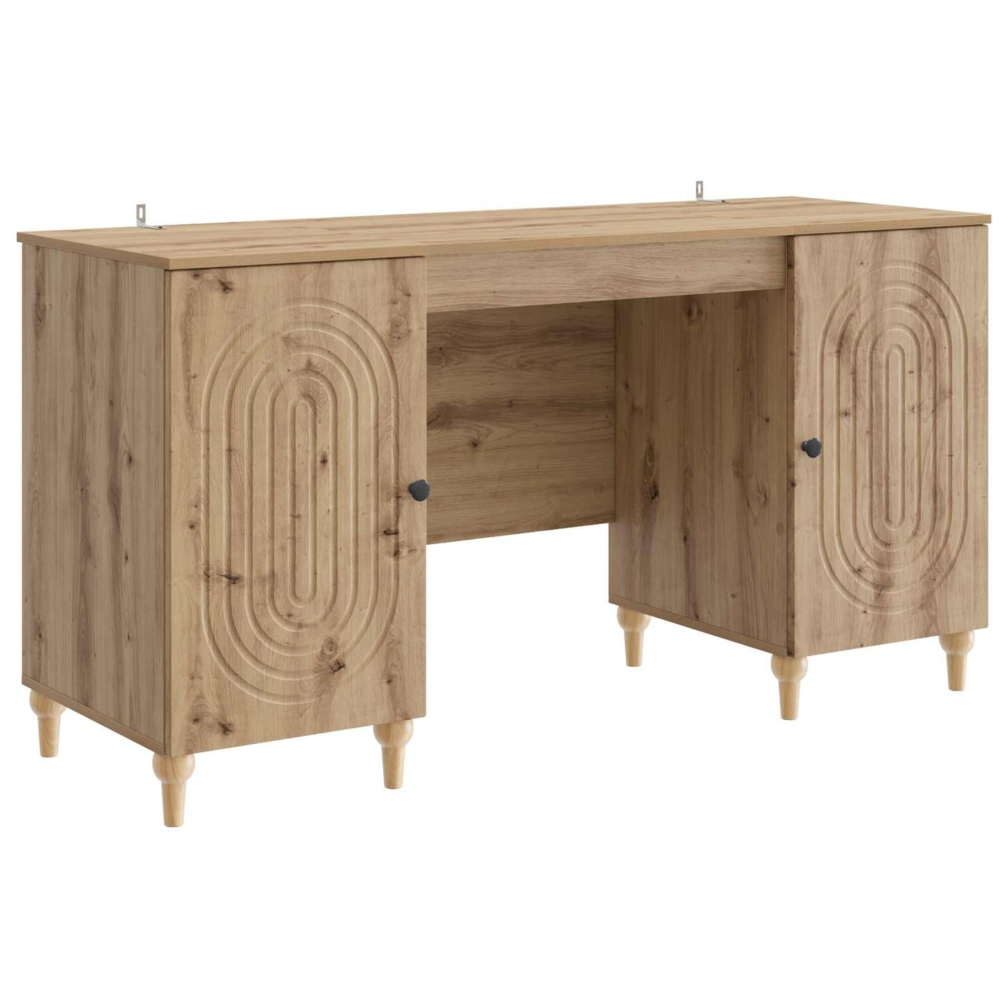 Desk with Shelf Artisan Oak 142.5 x 50 x 75 cm Engineered Wood