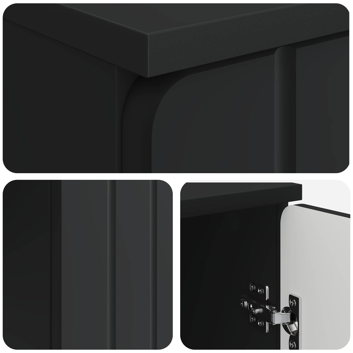 Desk with Shelf Black 142.5 x 50 x 75 cm Engineered Wood