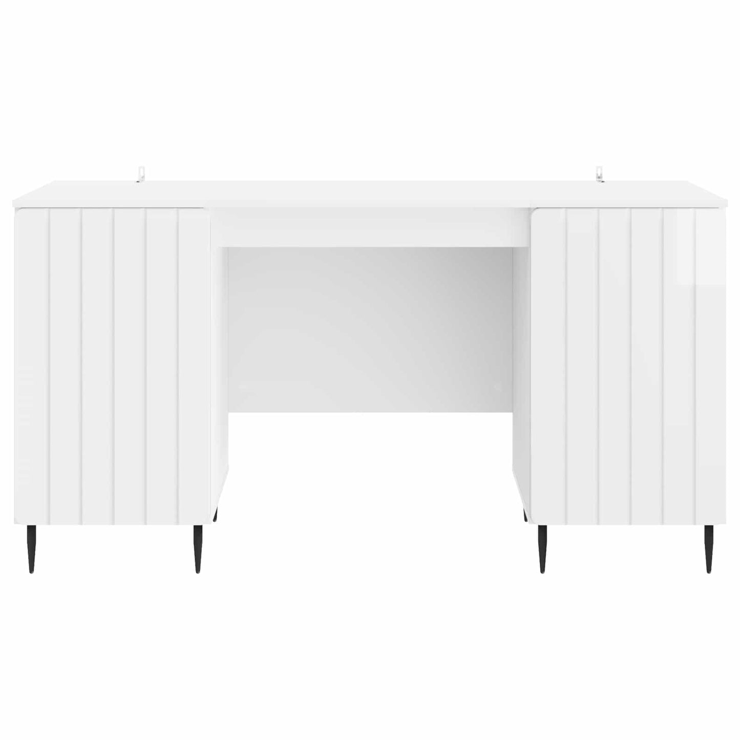 Desk High Gloss White 142.5 x 50 x 75 cm Engineered Wood