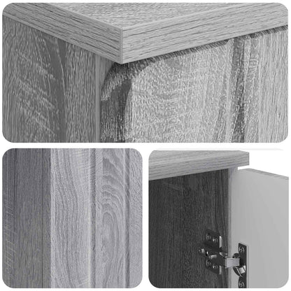 Desk with Shelf Grey Sonoma 142.5 x 50 x 75 cm Engineered Wood