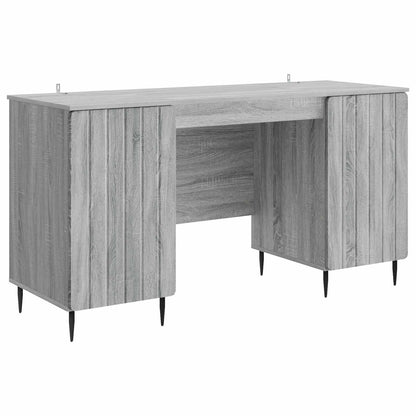 Desk with Shelf Grey Sonoma 142.5 x 50 x 75 cm Engineered Wood