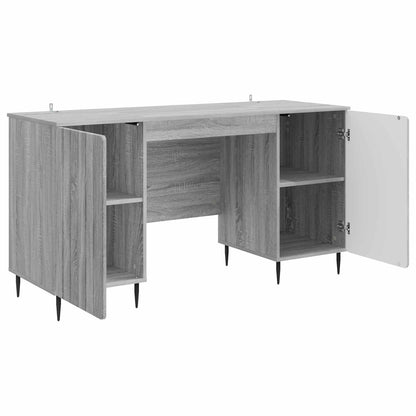 Desk with Shelf Grey Sonoma 142.5 x 50 x 75 cm Engineered Wood