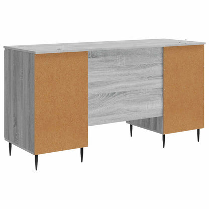 Desk with Shelf Grey Sonoma 142.5 x 50 x 75 cm Engineered Wood
