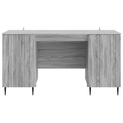 Desk with Shelf Grey Sonoma 142.5 x 50 x 75 cm Engineered Wood