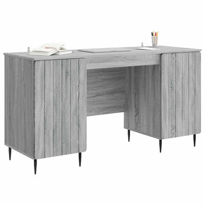 Desk with Shelf Grey Sonoma 142.5 x 50 x 75 cm Engineered Wood