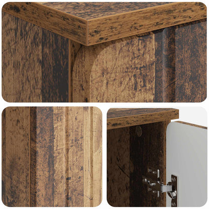 Desk with Shelf Old Wood 142.5 x 50 x 75 cm Engineered Wood