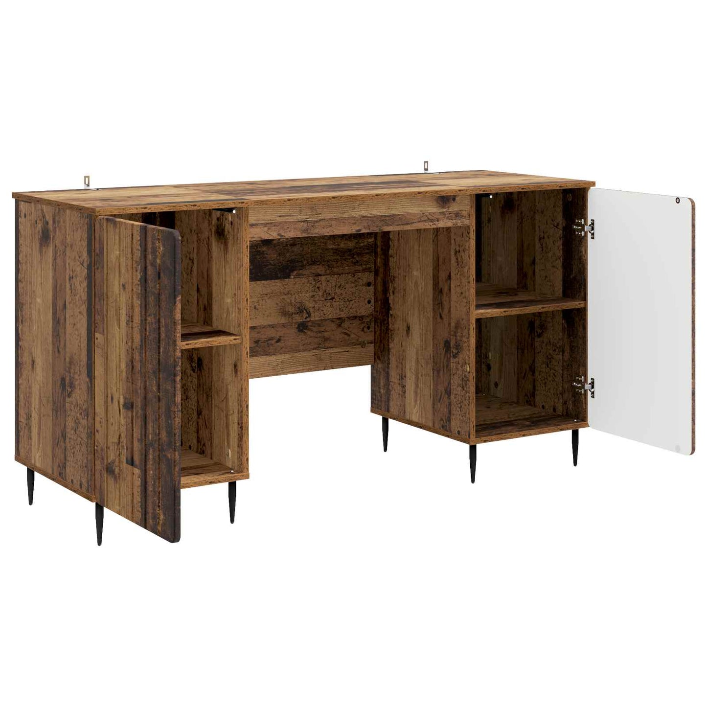 Desk with Shelf Old Wood 142.5 x 50 x 75 cm Engineered Wood