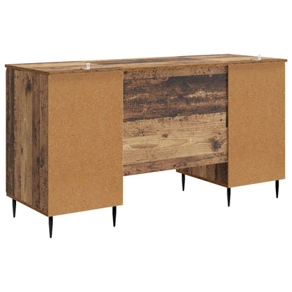 Desk with Shelf Old Wood 142.5 x 50 x 75 cm Engineered Wood