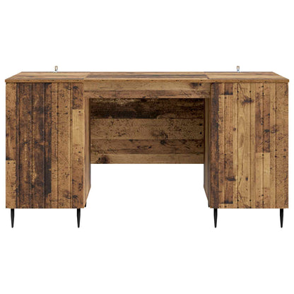 Desk with Shelf Old Wood 142.5 x 50 x 75 cm Engineered Wood