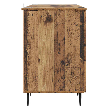 Desk with Shelf Old Wood 142.5 x 50 x 75 cm Engineered Wood