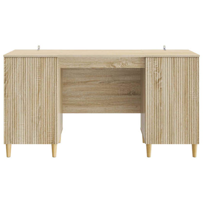 Desk with Shelf Sonoma Oak 142.5 x 50 x 75 cm Engineered Wood