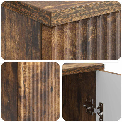 Desk with Shelf Smoked Oak 142.5 x 50 x 75 cm Engineered Wood