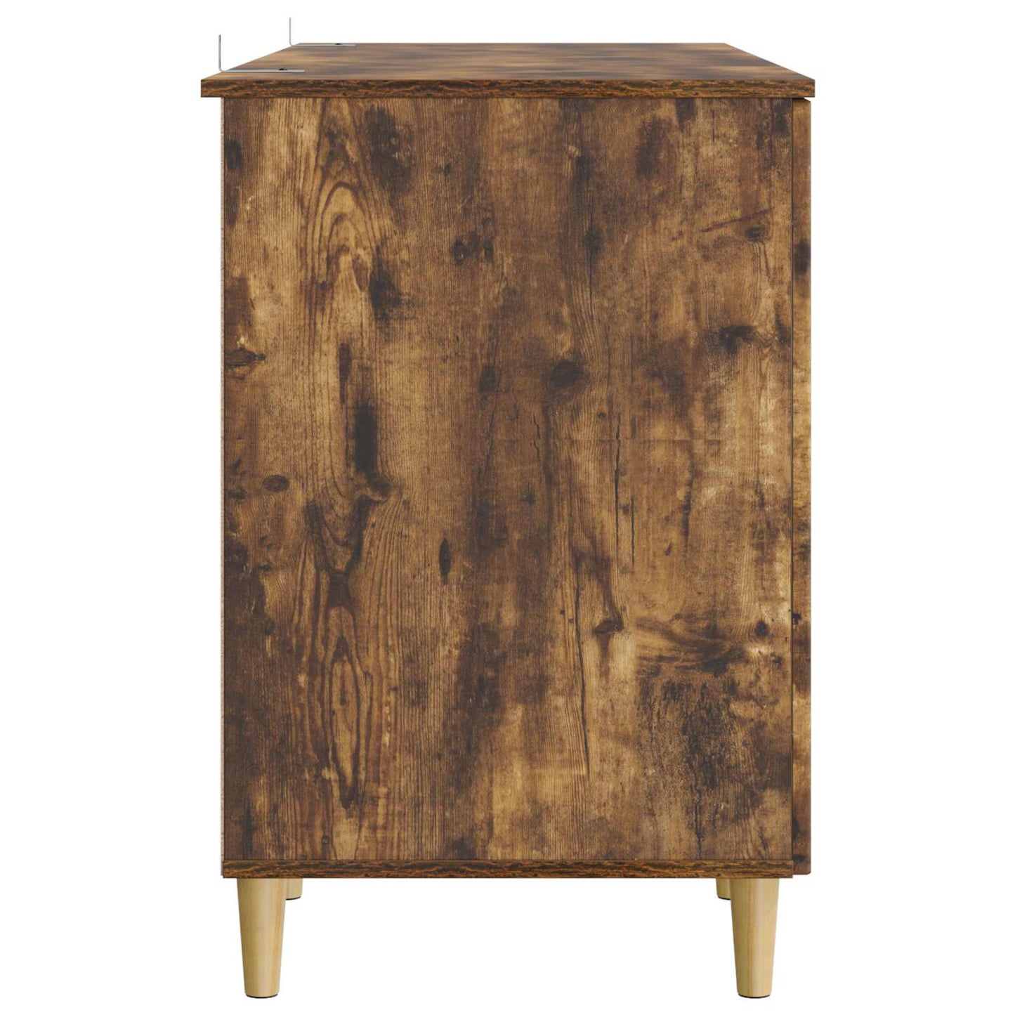 Desk with Shelf Smoked Oak 142.5 x 50 x 75 cm Engineered Wood