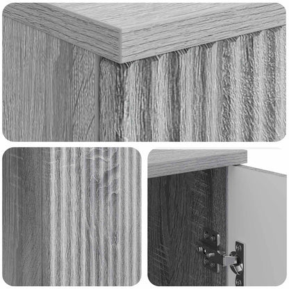 Desk with Shelf Grey Sonoma 142.5 x 50 x 75 cm Engineered Wood