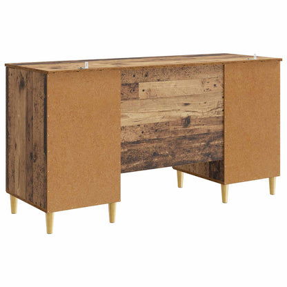 Desk with Shelf Old Wood 142.5 x 50 x 75 cm Engineered Wood