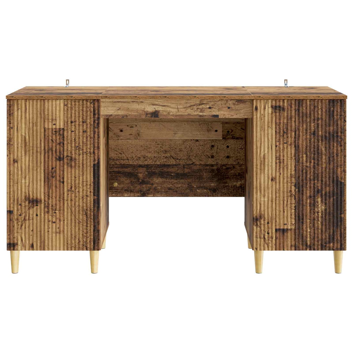 Desk with Shelf Old Wood 142.5 x 50 x 75 cm Engineered Wood