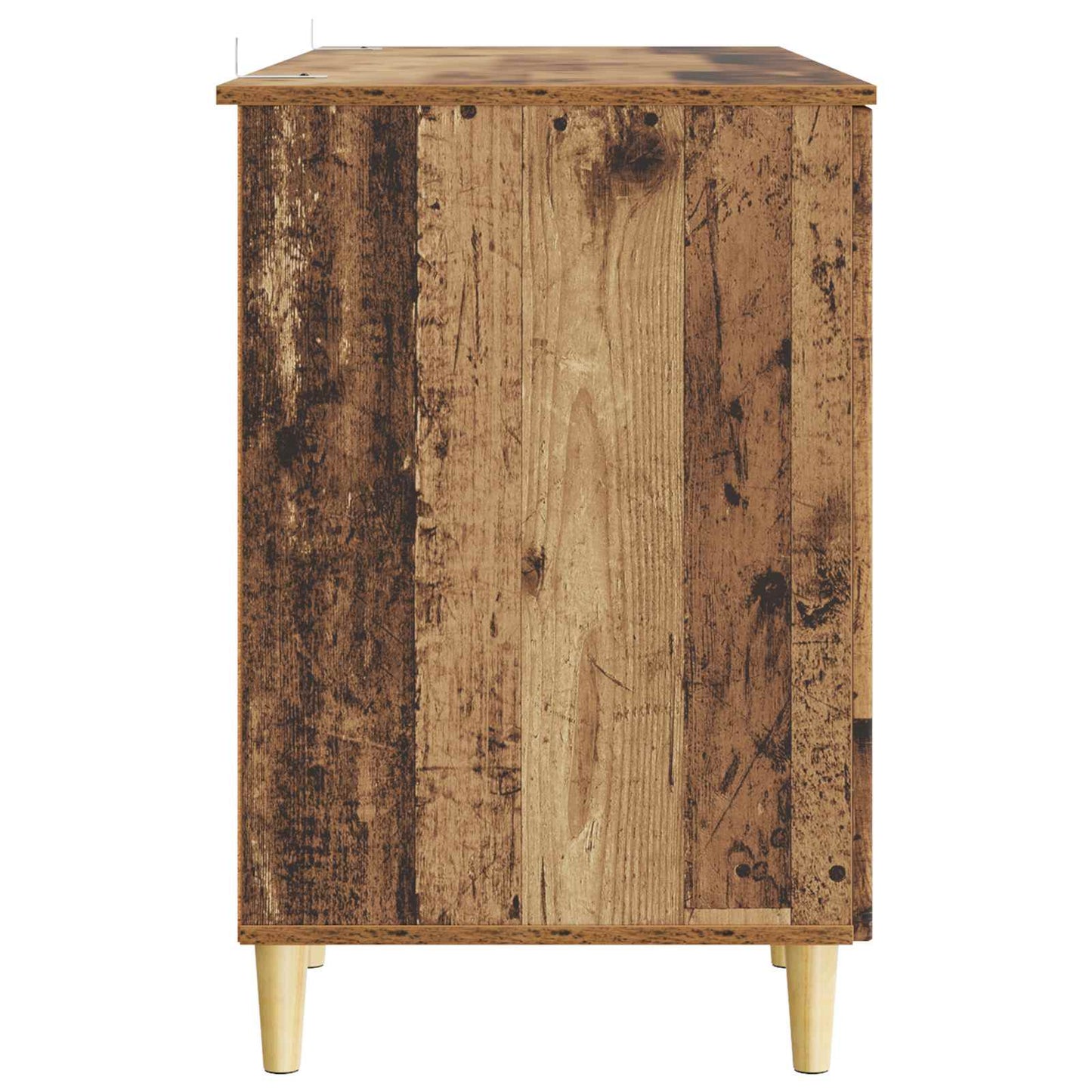 Desk with Shelf Old Wood 142.5 x 50 x 75 cm Engineered Wood