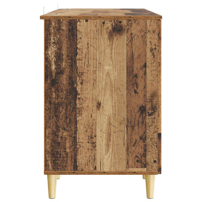 Desk with Shelf Old Wood 142.5 x 50 x 75 cm Engineered Wood